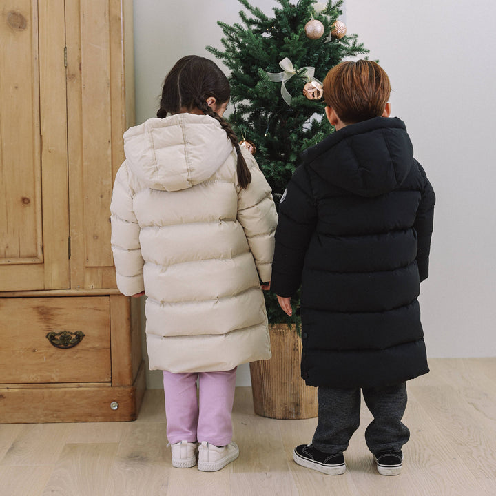 Full Length Down Puffer Jacket with Detachable Hood-Puffer Jacket - Kids-ToTo Heros-ToTo Heros l Premium Children's Clothing