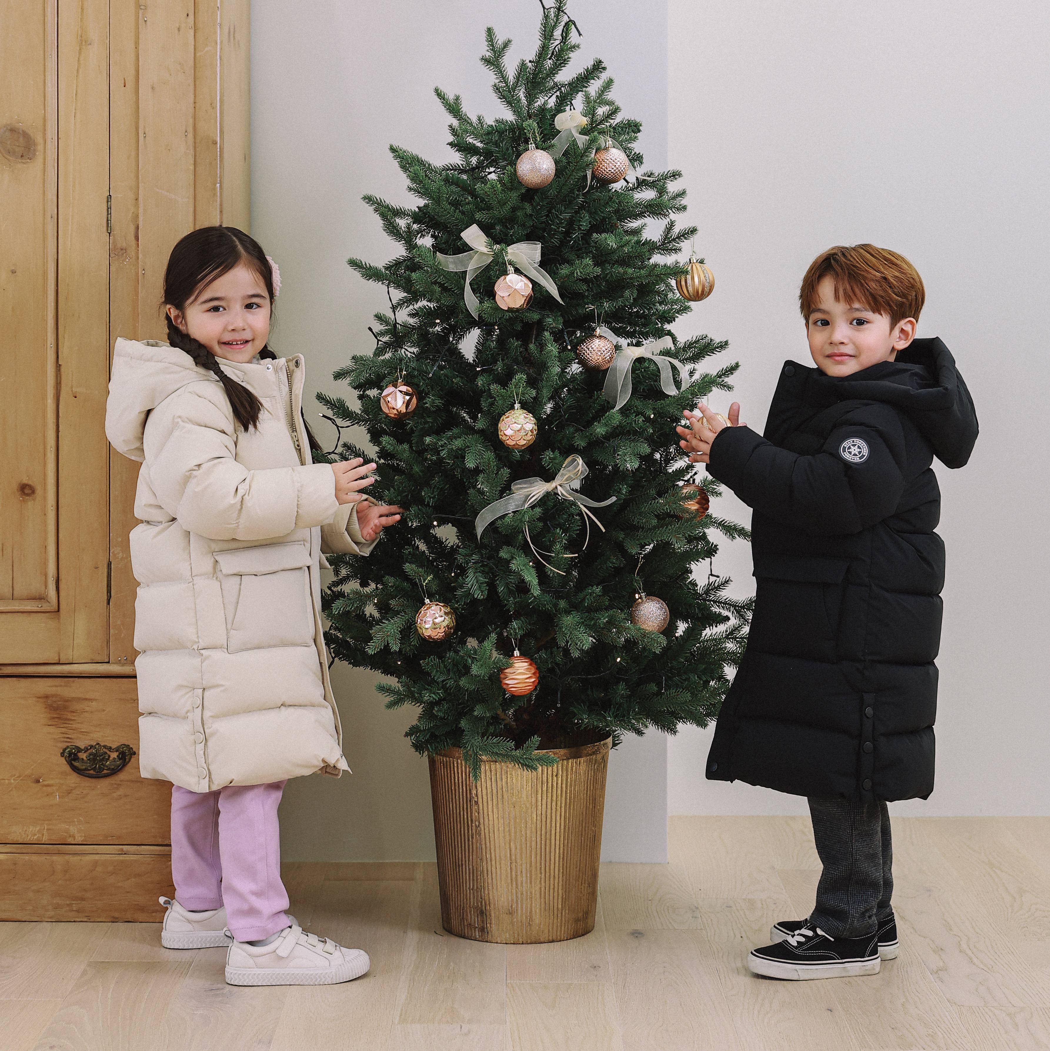 Full Length Down Puffer Jacket with Detachable Hood-Puffer Jacket - Kids-ToTo Heros-ToTo Heros l Premium Children's Clothing