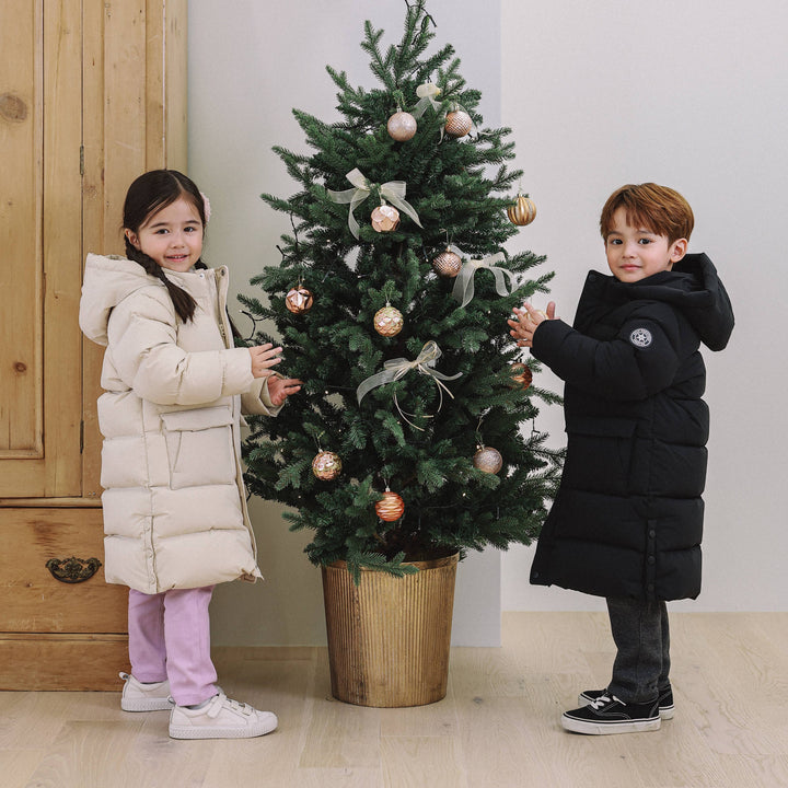 Full Length Down Puffer Jacket with Detachable Hood-Puffer Jacket - Kids-ToTo Heros-ToTo Heros l Premium Children's Clothing