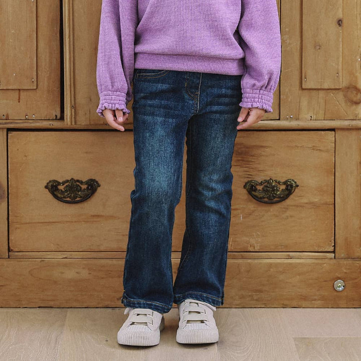 Gisele Boot Cut Fleeced Denim Pants-Jeans - Kids-ToTo Heros-ToTo Heros l Premium Children&#x27;s Clothing