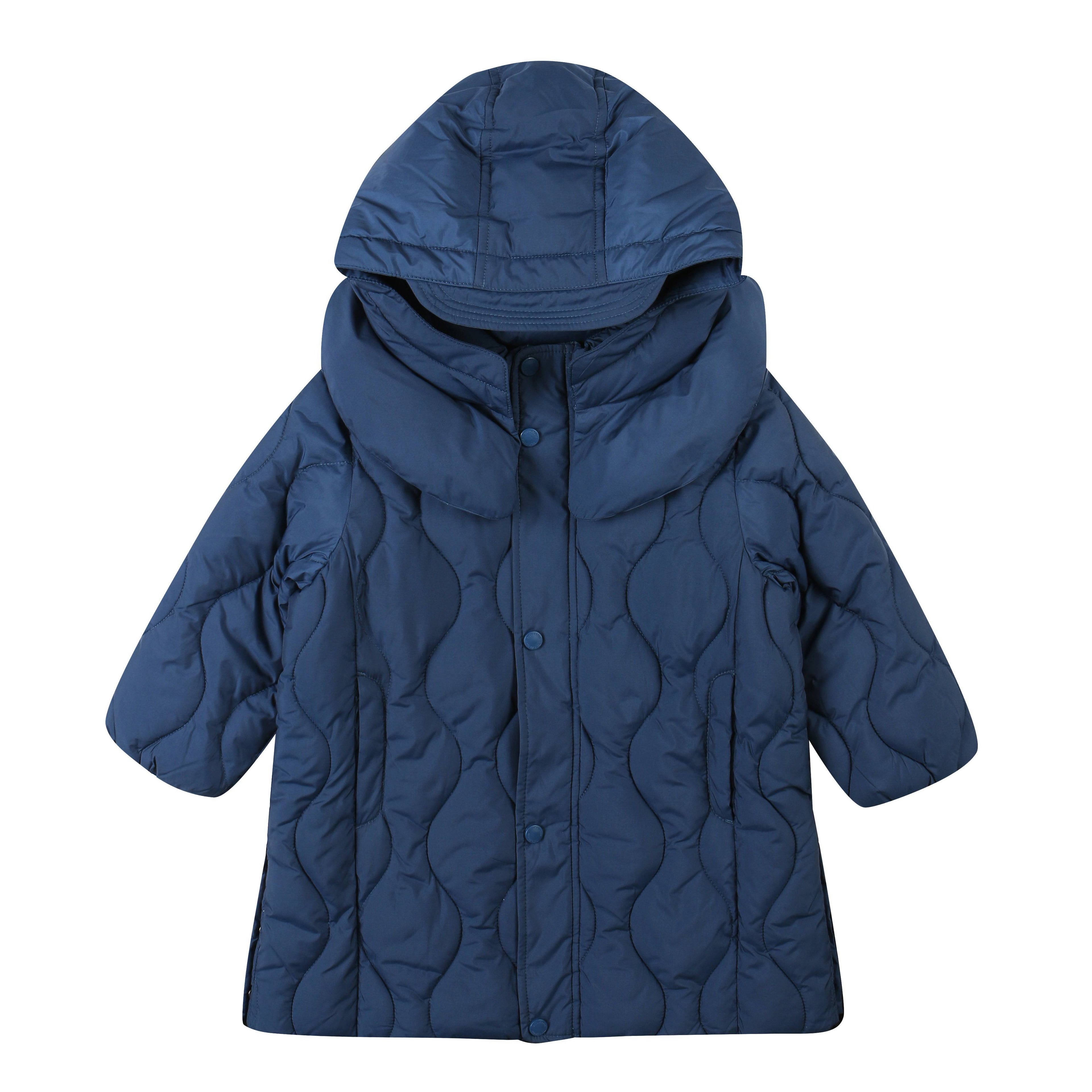 Glen Quilted Long Puffer Jacket-Puffer Jacket - Kids-ToTo Heros-ToTo Heros l Premium Children's Clothing