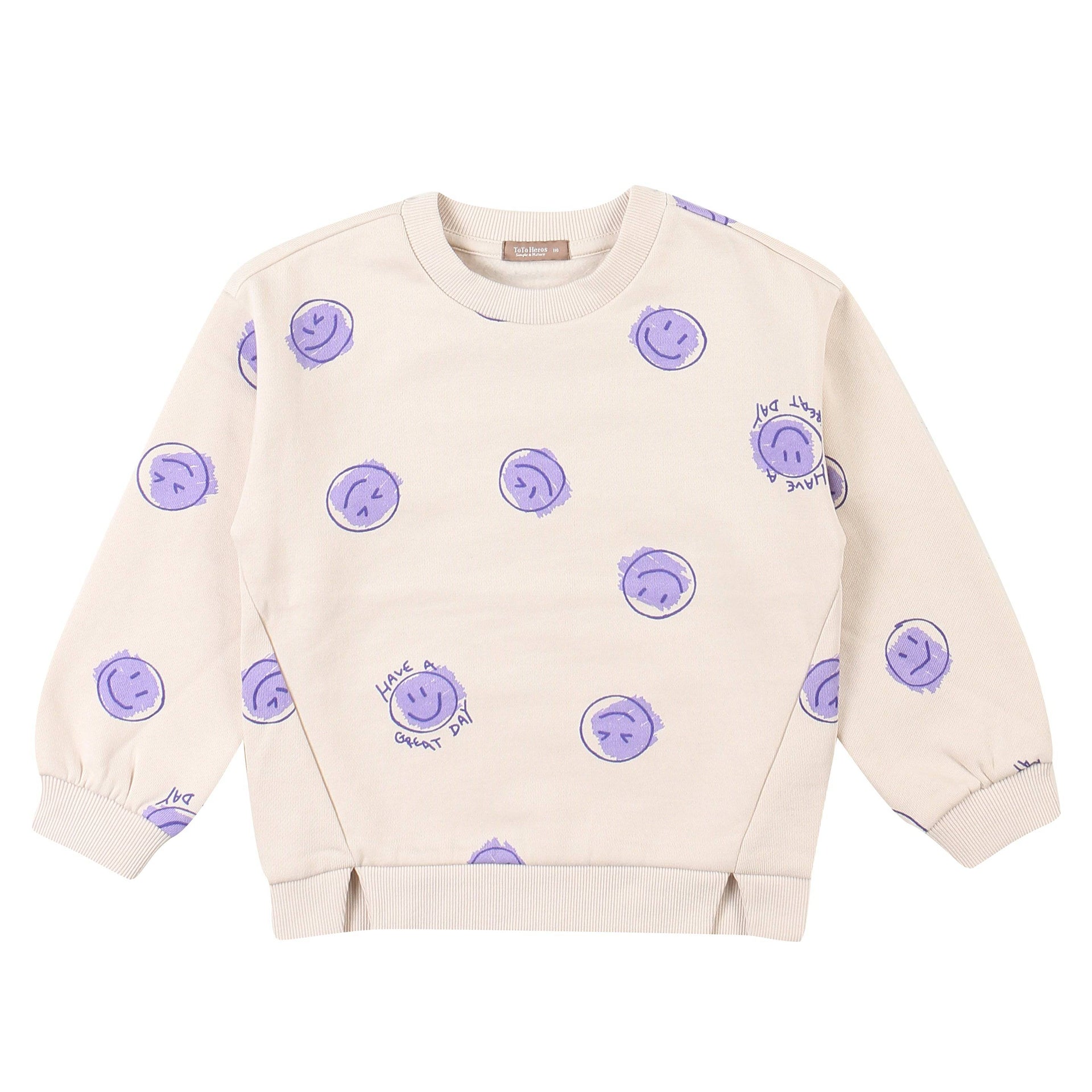 Happy Day Print Sweatshirt-Sweatshirt - Kids-ToTo Heros-ToTo Heros l Premium Children&#x27;s Clothing