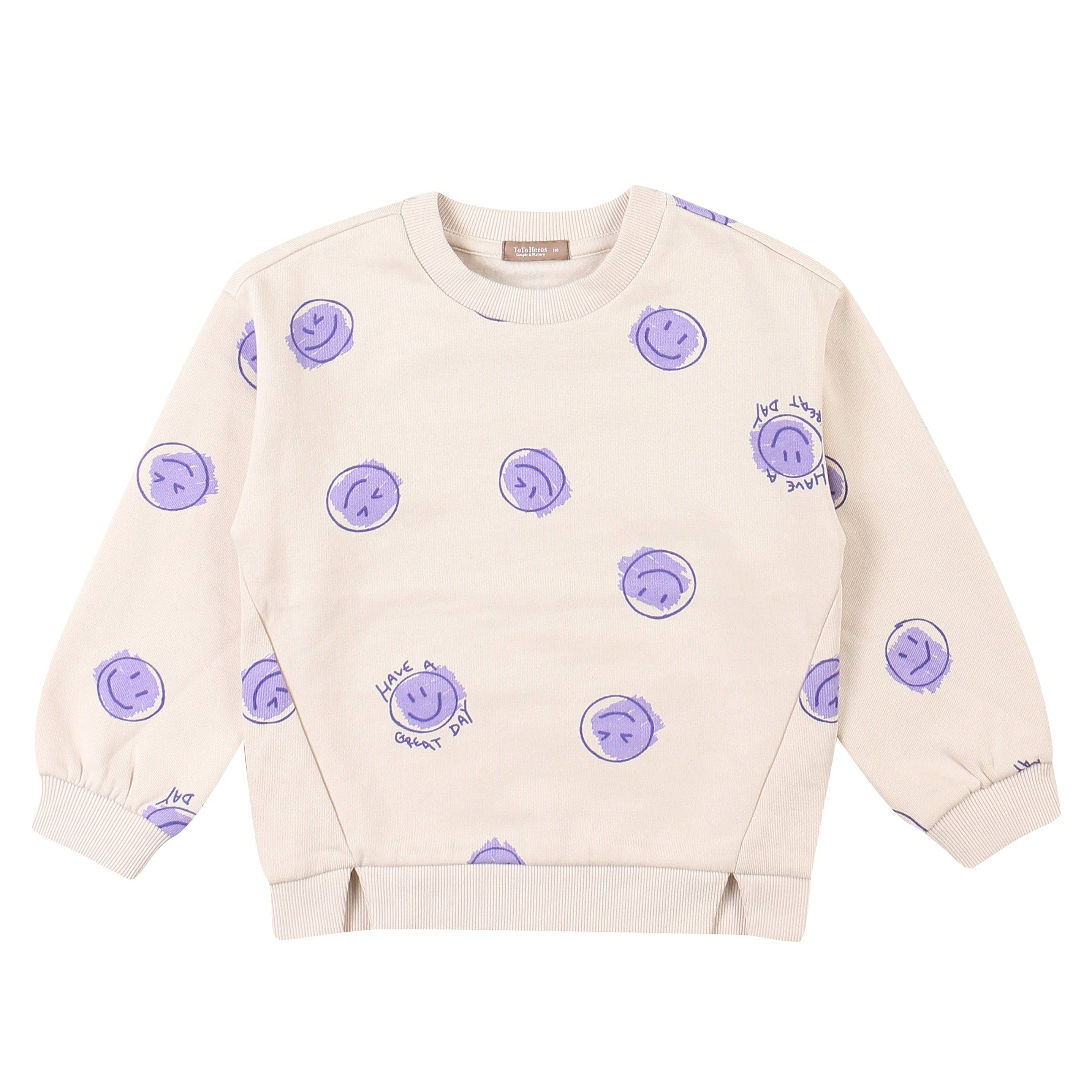 Happy Day Print Sweatshirt-Sweatshirt - Kids-ToTo Heros-ToTo Heros l Premium Children&#x27;s Clothing