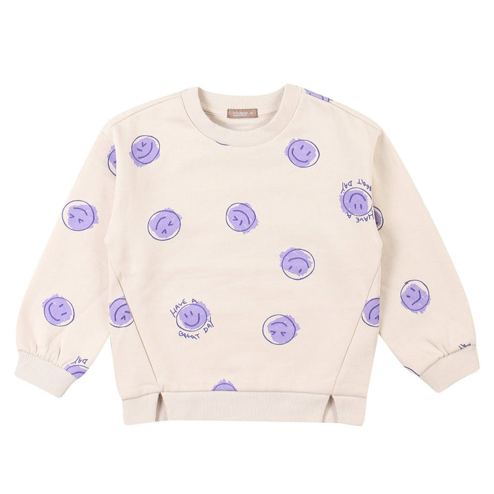 Happy Day Print Sweatshirt-Sweatshirt - Kids-ToTo Heros-ToTo Heros l Premium Children&#x27;s Clothing