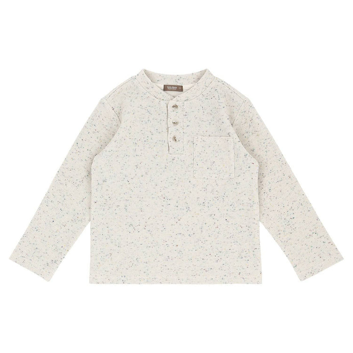 Henley Speckle T-Shirt-T-Shirt - Kids-ToTo Heros-ToTo Heros l Premium Children&#x27;s Clothing