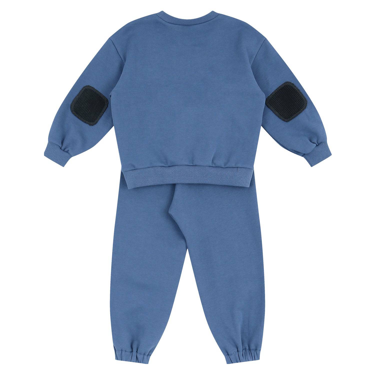 Evans Fleeced Sweatsuit Set with Elbow & Knee Patch - ToTo Heros l Premium Children's Clothing