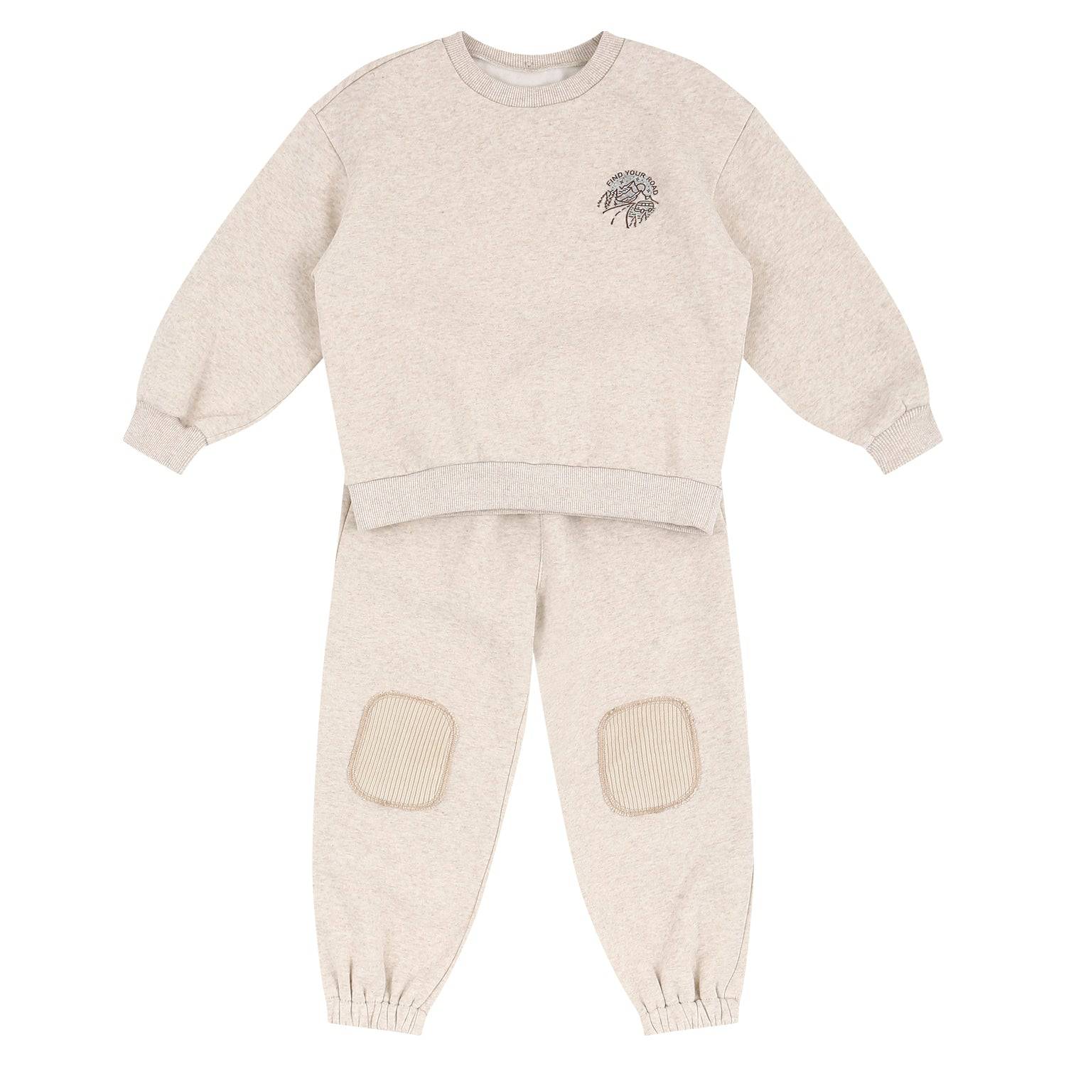 Evans Fleeced Sweatsuit Set with Elbow & Knee Patch - ToTo Heros l Premium Children's Clothing