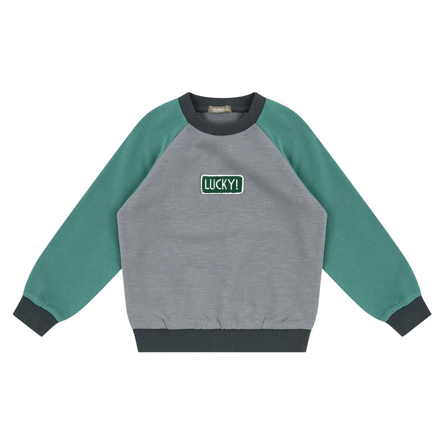 Lucky Raglan Fleeced Pullover Sweatshirt - ToTo Heros l Premium Children's Clothing