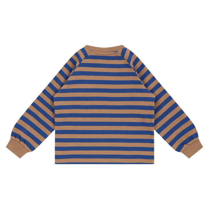 Take It Easy Patch Fleeced Striped Pullover T-Shirt - ToTo Heros l Premium Children's Clothing