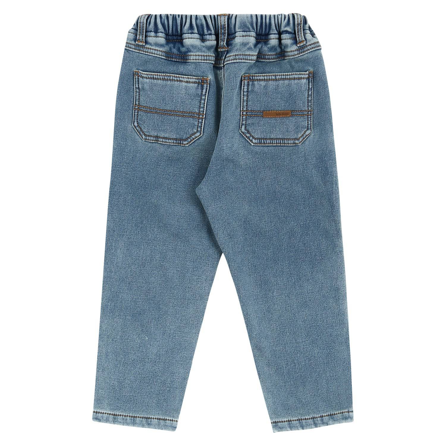 Cozy Fleeced Baggy Denim Pants - ToTo Heros l Premium Children's Clothing