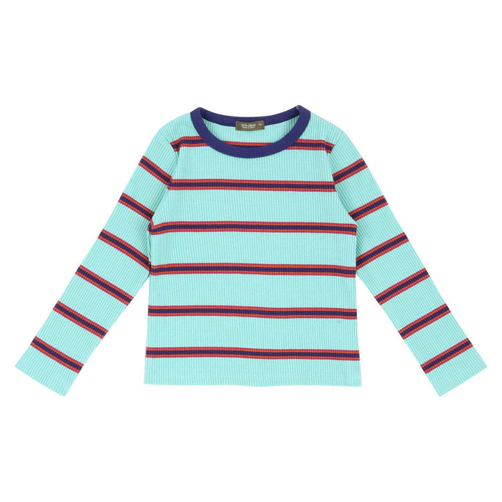 Ribbed Long Sleeve Multi Striped T-Shirt - ToTo Heros l Premium Children's Clothing