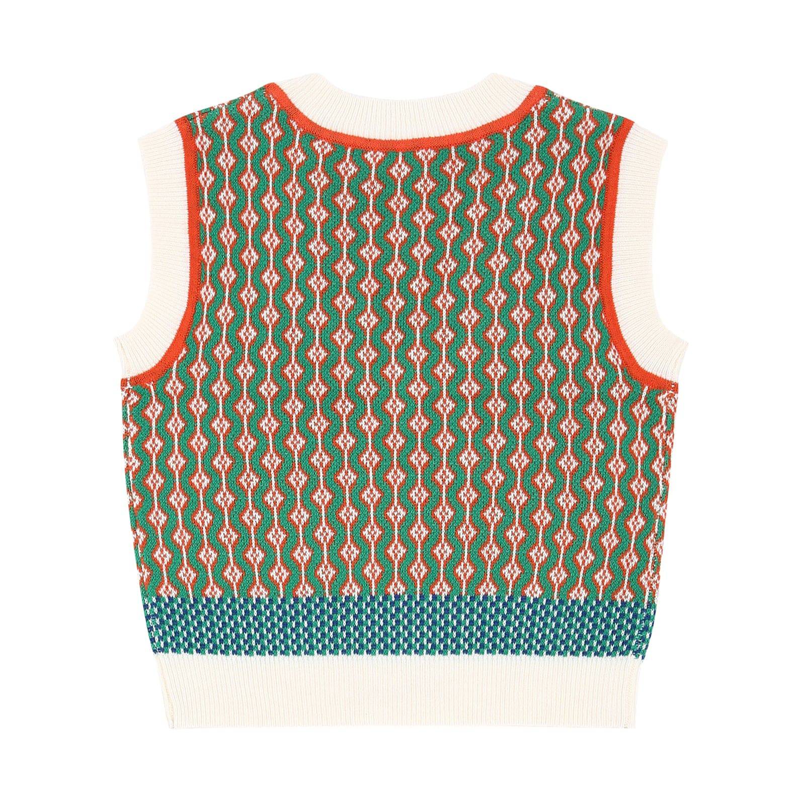 Antique Multi Color Sweater Vest - ToTo Heros l Premium Children's Clothing