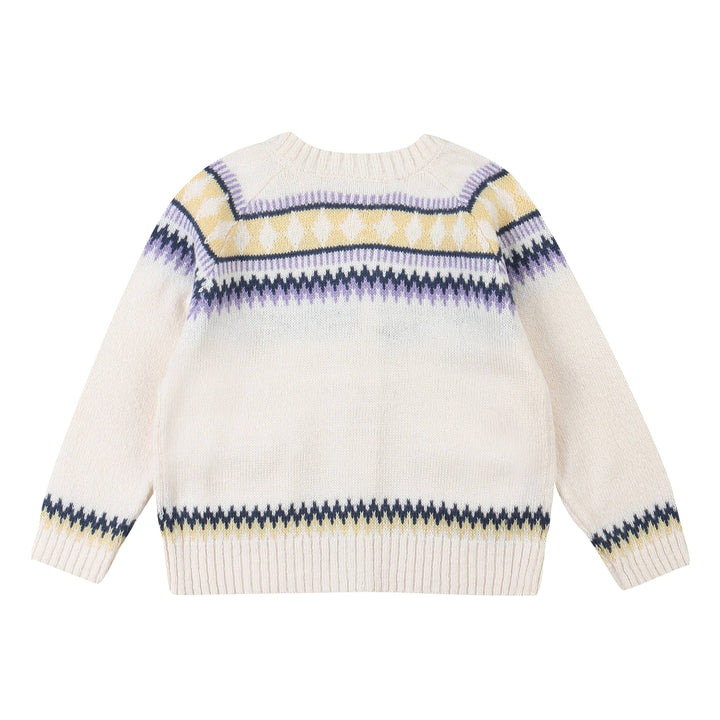 Ian Multi Color Fair Isle Pattern Knit Cardigan-Cardigan - Kids-ToTo Heros-ToTo Heros l Premium Children&#x27;s Clothing