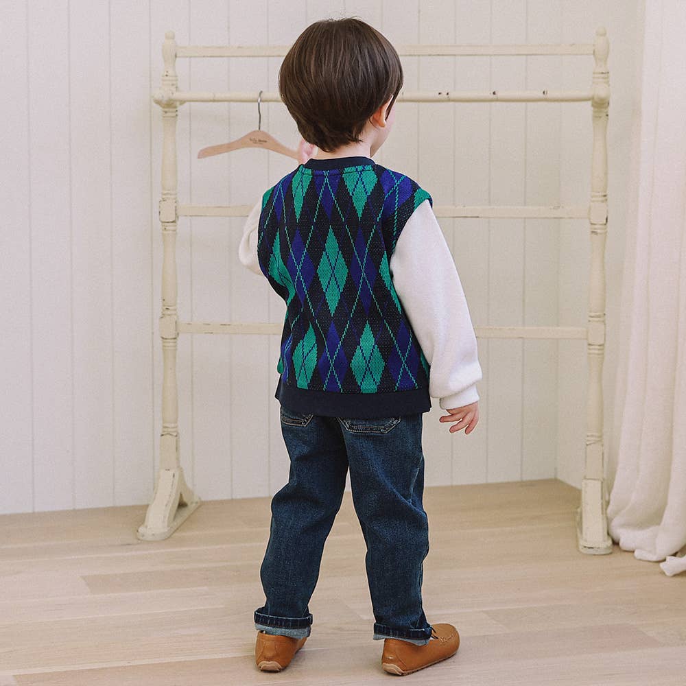 Jackie Vest Layered Top-Knit Sweater - Kids-ToTo Heros-ToTo Heros l Premium Children&#x27;s Clothing