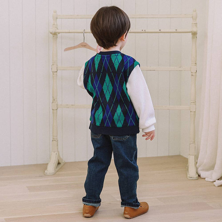 Jackie Vest Layered Top-Knit Sweater - Kids-ToTo Heros-ToTo Heros l Premium Children&#x27;s Clothing
