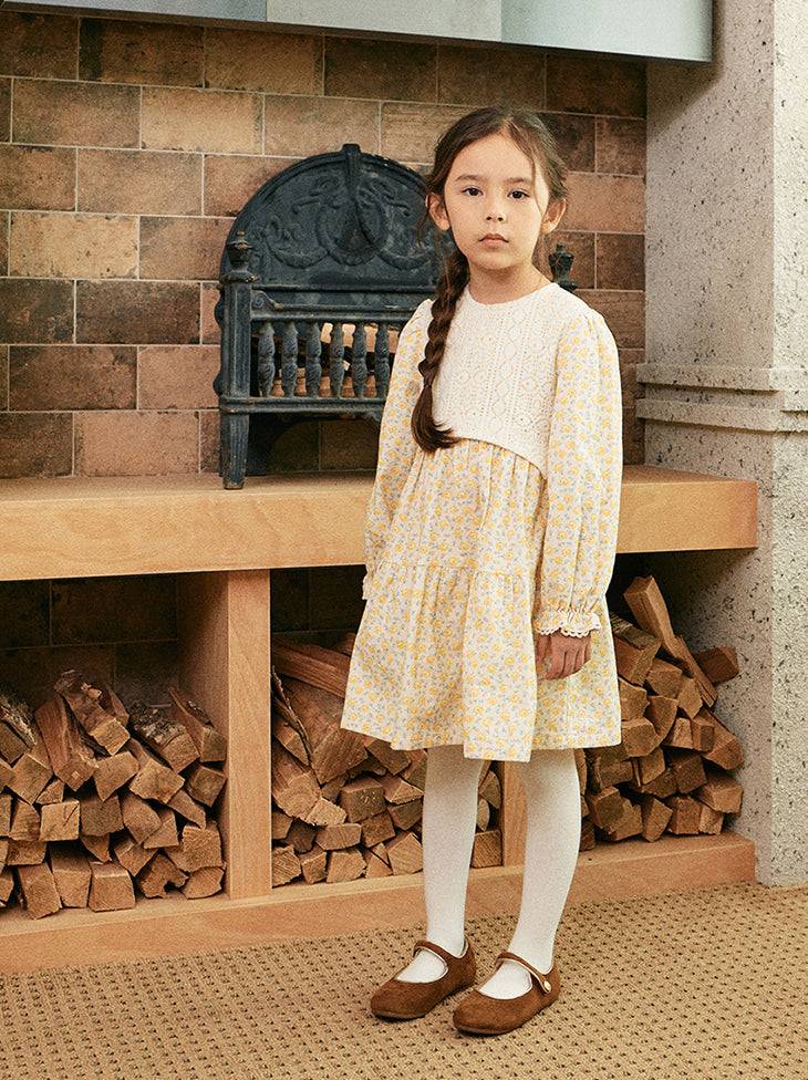 Janey Layered Jacquard Vest Front Dress-Dress - Kids-ToTo Heros-ToTo Heros l Premium Children&#x27;s Clothing