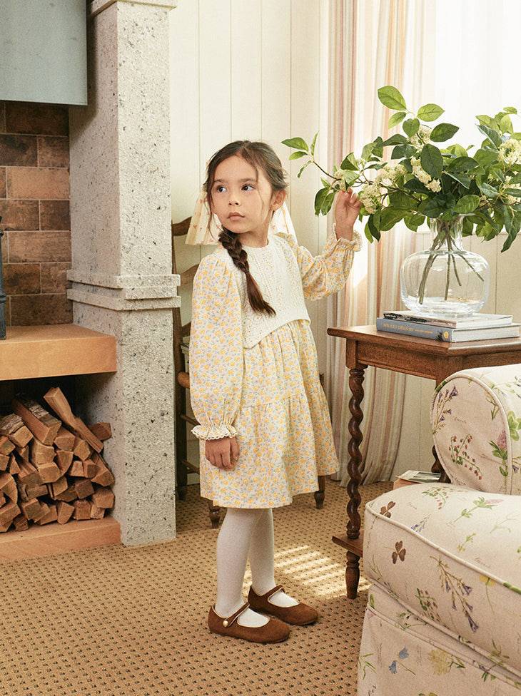 Janey Layered Jacquard Vest Front Dress-Dress - Kids-ToTo Heros-ToTo Heros l Premium Children&#x27;s Clothing