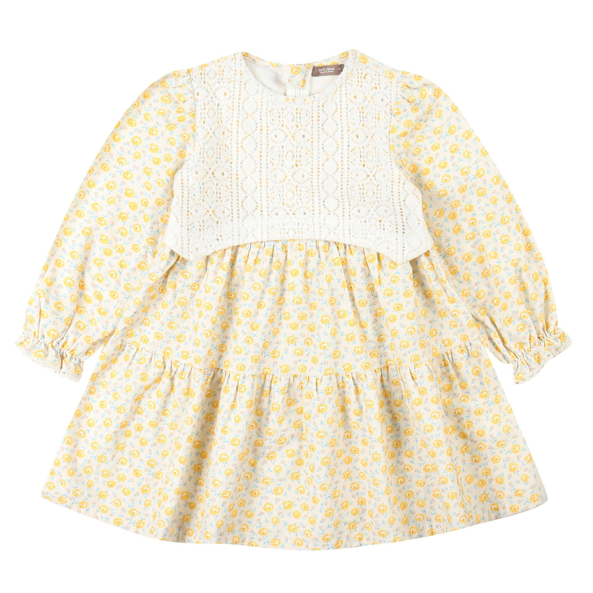 Janey Layered Jacquard Vest Front Dress-Dress - Kids-ToTo Heros-ToTo Heros l Premium Children&#x27;s Clothing