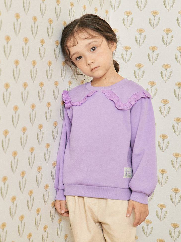 Jenna Wide Collar Sweatshirt-Sweatshirt - Kids-ToTo Heros-ToTo Heros l Premium Children&#x27;s Clothing
