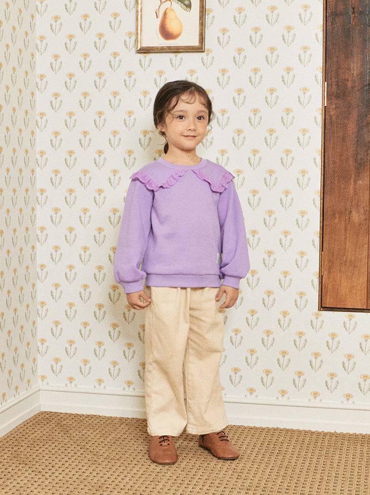 Jenna Wide Collar Sweatshirt-Sweatshirt - Kids-ToTo Heros-ToTo Heros l Premium Children&#x27;s Clothing