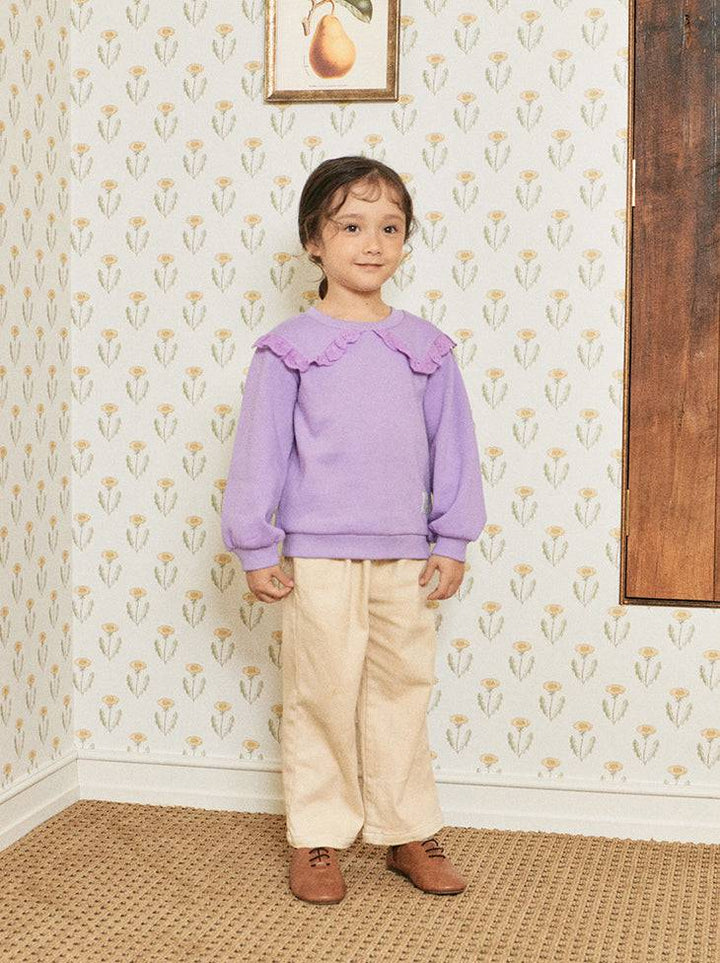 Jenna Wide Collar Sweatshirt-Sweatshirt - Kids-ToTo Heros-ToTo Heros l Premium Children&#x27;s Clothing