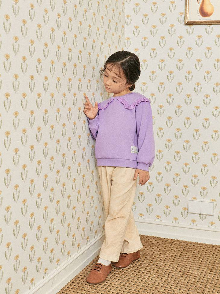 Jenna Wide Collar Sweatshirt-Sweatshirt - Kids-ToTo Heros-ToTo Heros l Premium Children&#x27;s Clothing
