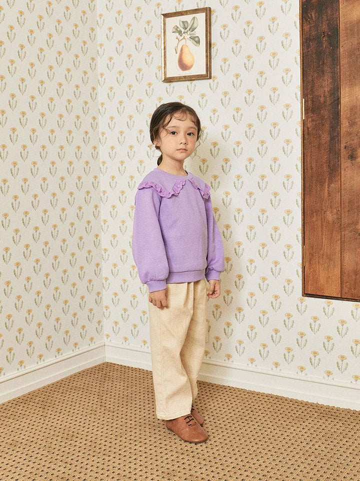 Jenna Wide Collar Sweatshirt-Sweatshirt - Kids-ToTo Heros-ToTo Heros l Premium Children&#x27;s Clothing