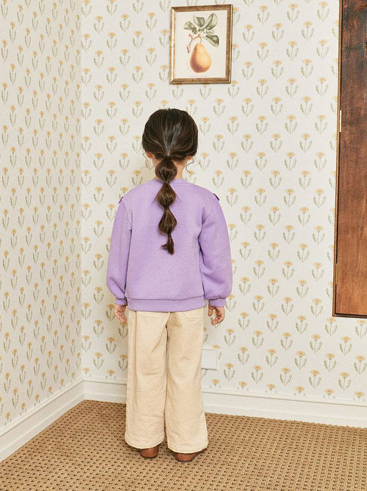 Jenna Wide Collar Sweatshirt-Sweatshirt - Kids-ToTo Heros-ToTo Heros l Premium Children&#x27;s Clothing