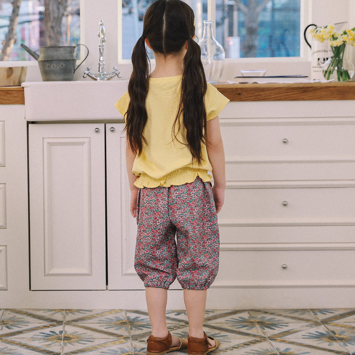 Jennie All-Over Floral Print Capri Balloon Baggy Pants-Pants - Kids-ToTo Heros-