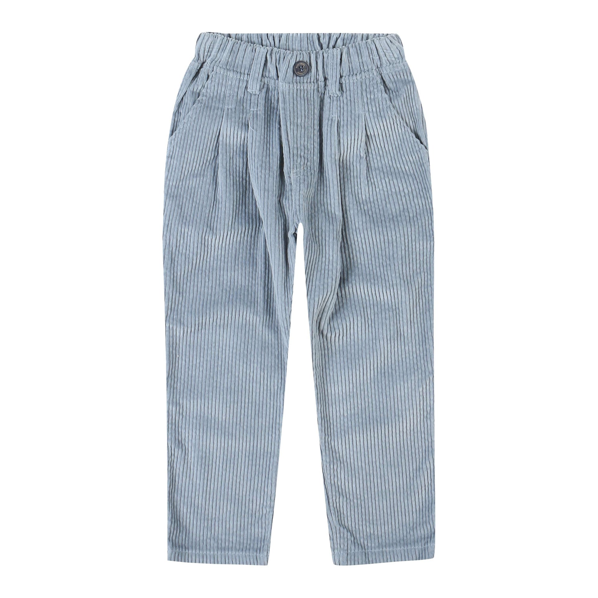 Jeremy Corduroy Pants with Mini Pocket-Pants - Kids-ToTo Heros-Grey Blue-XXS-ToTo Heros l Premium Children&#x27;s Clothing