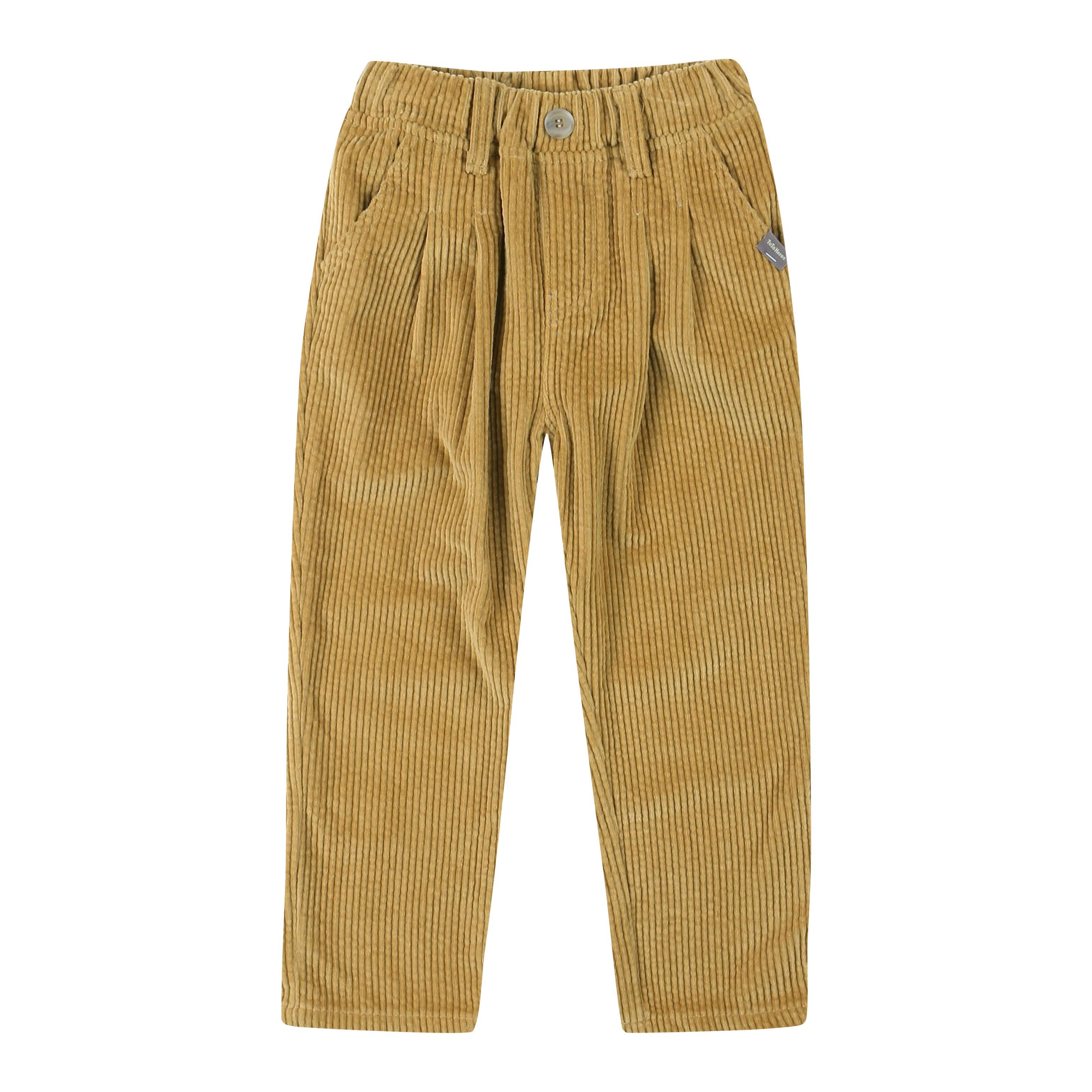 Jeremy Corduroy Pants with Mini Pocket-Pants - Kids-ToTo Heros-Mustard-XXS-ToTo Heros l Premium Children&#x27;s Clothing