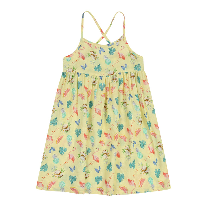 Jessi Summer Graphic Print Angel Sleeve T-Shirt Layer 2-in-1 Cami Dress-Dress - Kids-ToTo Heros-