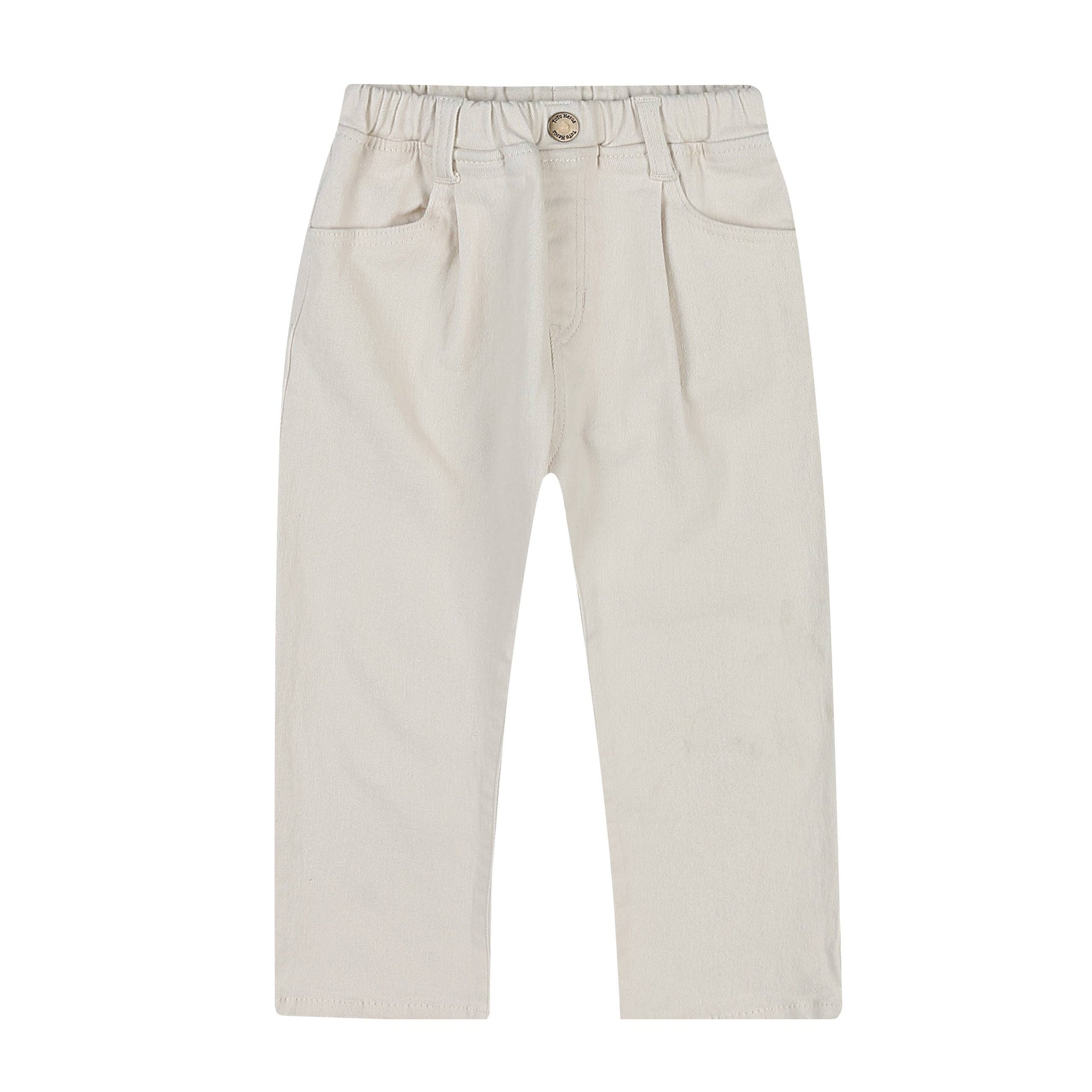 Joshua Fleeced Baggy Pants-Pants - Kids-ToTo Heros-Cream-XXS-ToTo Heros l Premium Children&#x27;s Clothing