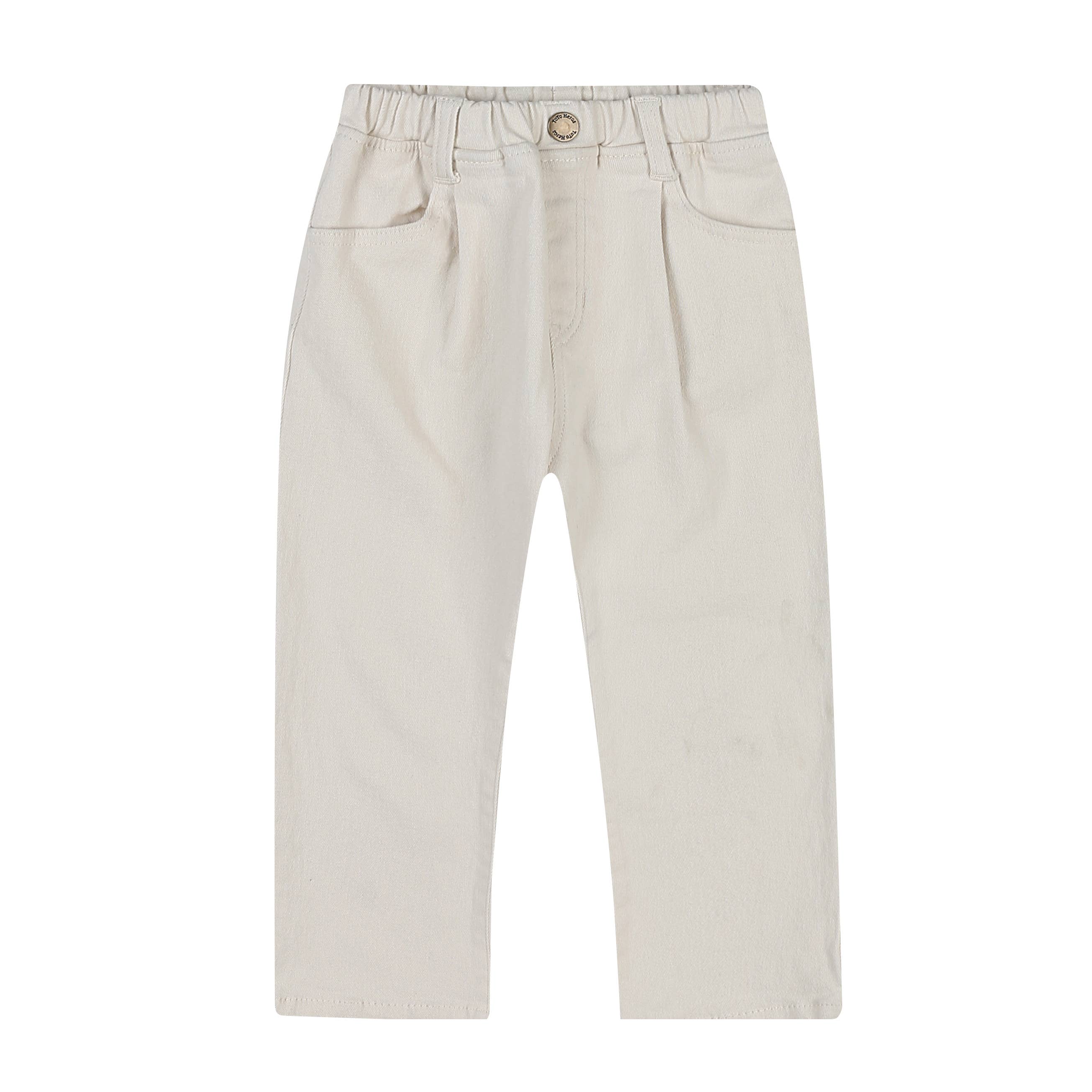 Joshua Fleeced Baggy Pants-Pants - Kids-ToTo Heros-Cream-XXS-ToTo Heros l Premium Children&#x27;s Clothing