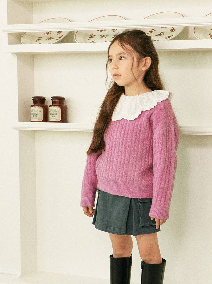 Joy Classic Cable Knit Sweater-Knit Sweater - Kids-ToTo Heros-ToTo Heros l Premium Children&#x27;s Clothing