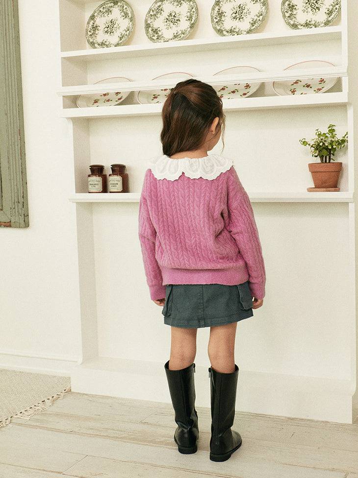 Joy Classic Cable Knit Sweater-Knit Sweater - Kids-ToTo Heros-ToTo Heros l Premium Children&#x27;s Clothing