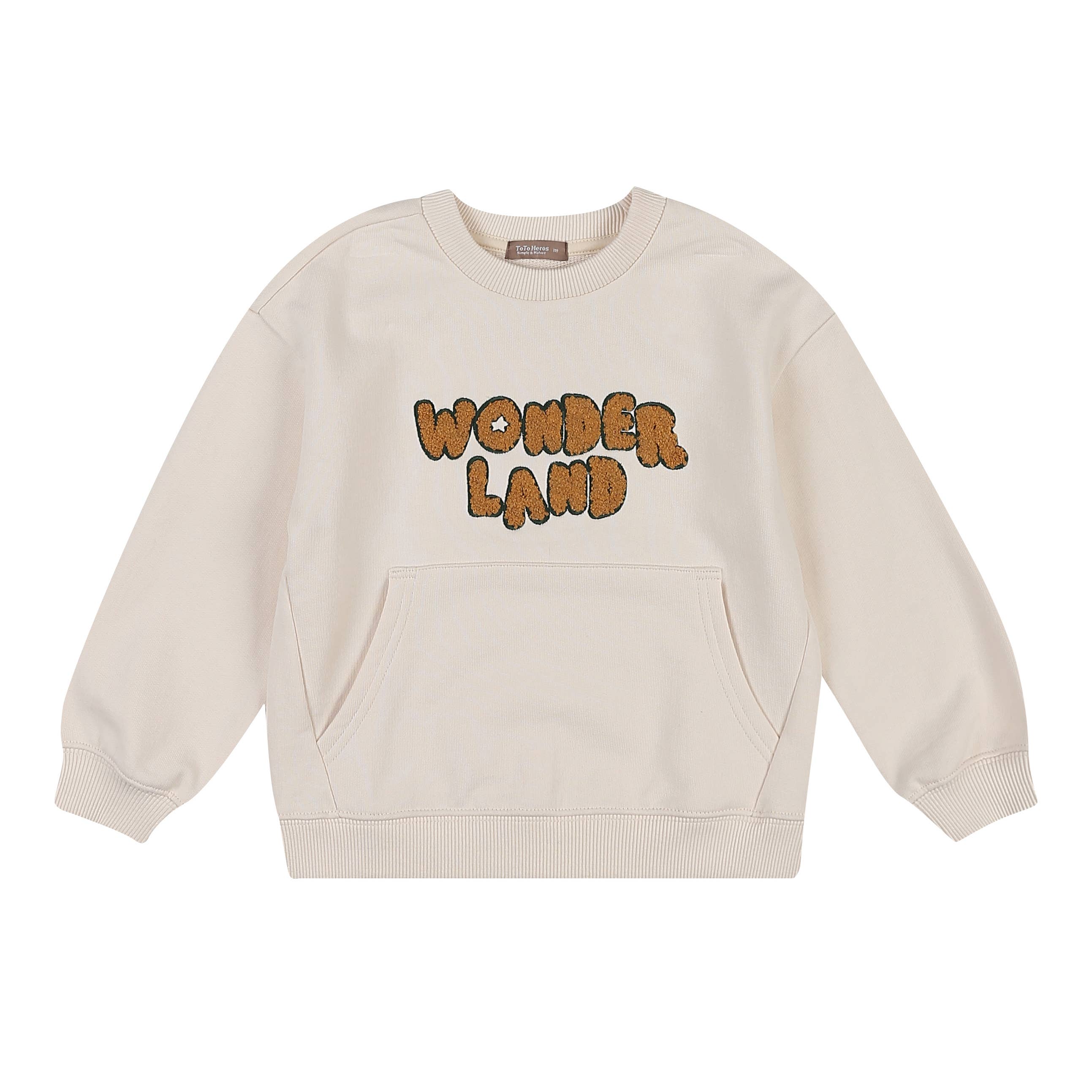 Kai Fleeced Pocket Chenille Lettering Patch Sweatshirt-Sweatshirt - Kids-ToTo Heros-ToTo Heros l Premium Children&#x27;s Clothing