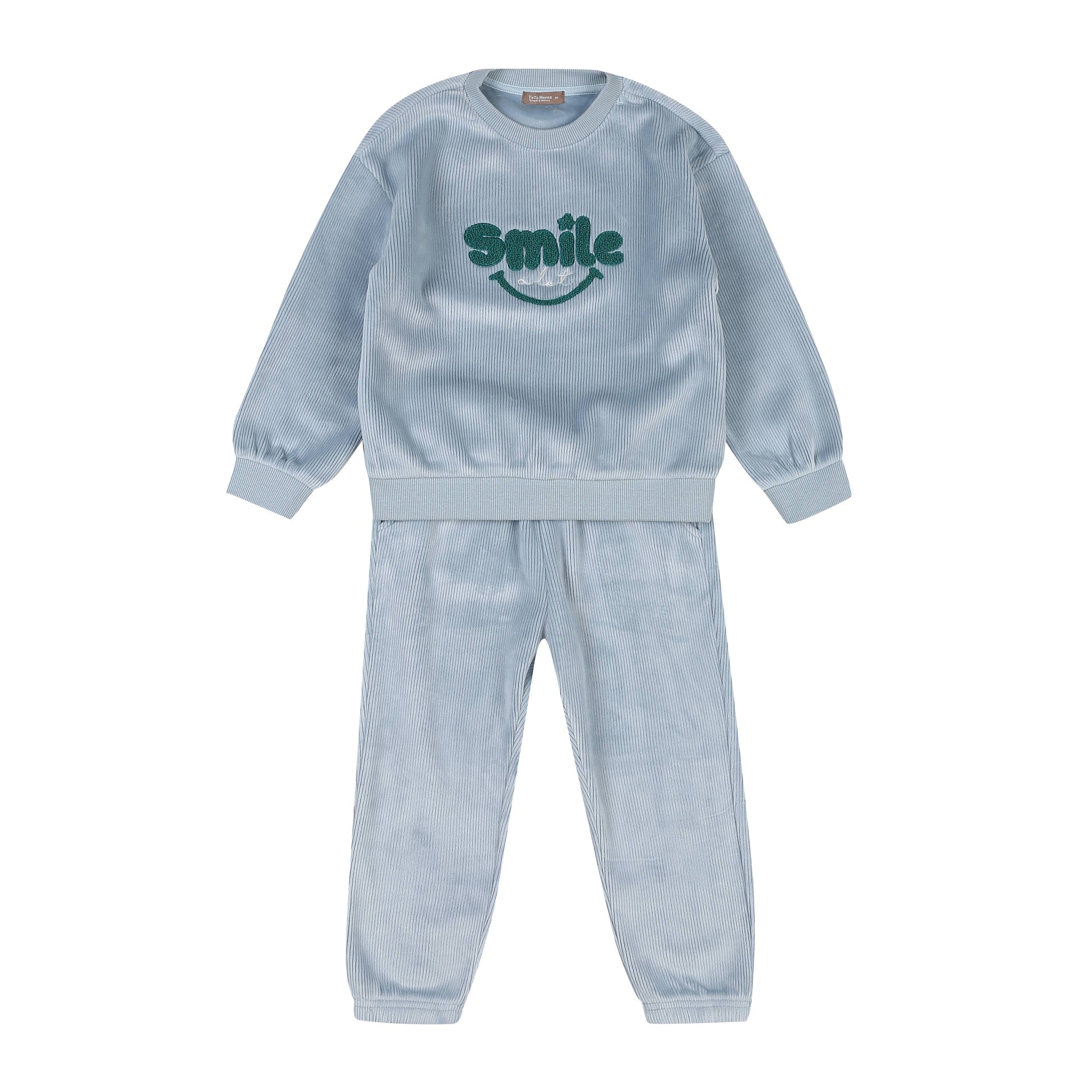 Kayden Velvet Corduroy Sweatshirt & Sweatpants Set-Top & Pant Set - Kids-ToTo Heros-Light Blue-XXS-ToTo Heros l Premium Children&#x27;s Clothing
