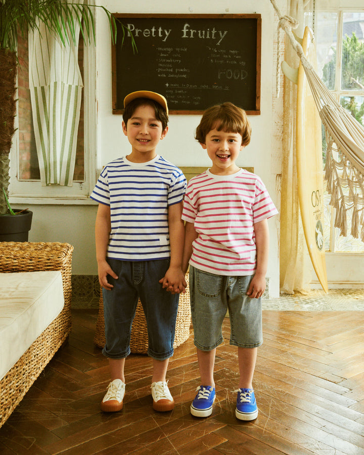 Kent Stretchy Pull-On Baggy-Fit Front-Pocket Denim Shorts-Jeans - Kids-ToTo Heros-