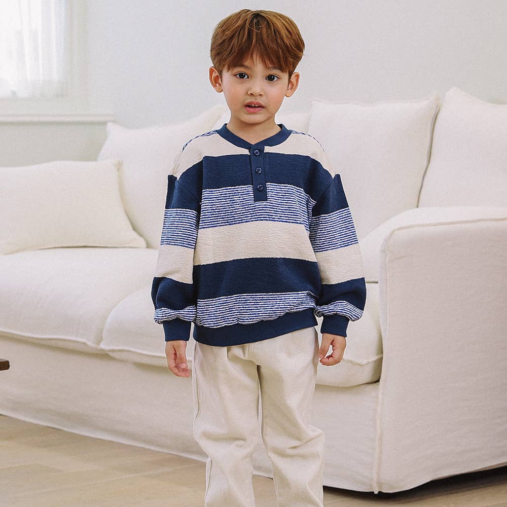 Leo Henley Sweatshirt-Sweatshirt - Kids-ToTo Heros-ToTo Heros l Premium Children&#x27;s Clothing