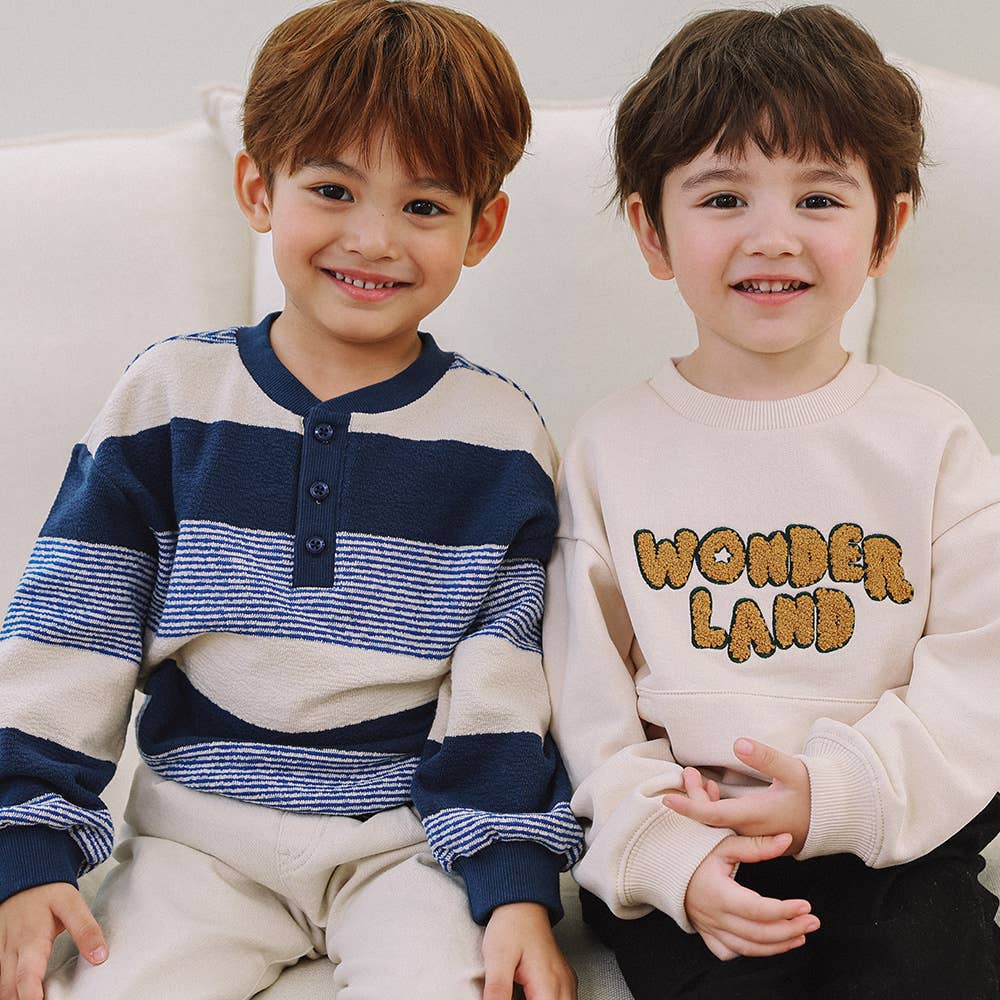 Leo Henley Sweatshirt-Sweatshirt - Kids-ToTo Heros-ToTo Heros l Premium Children&#x27;s Clothing