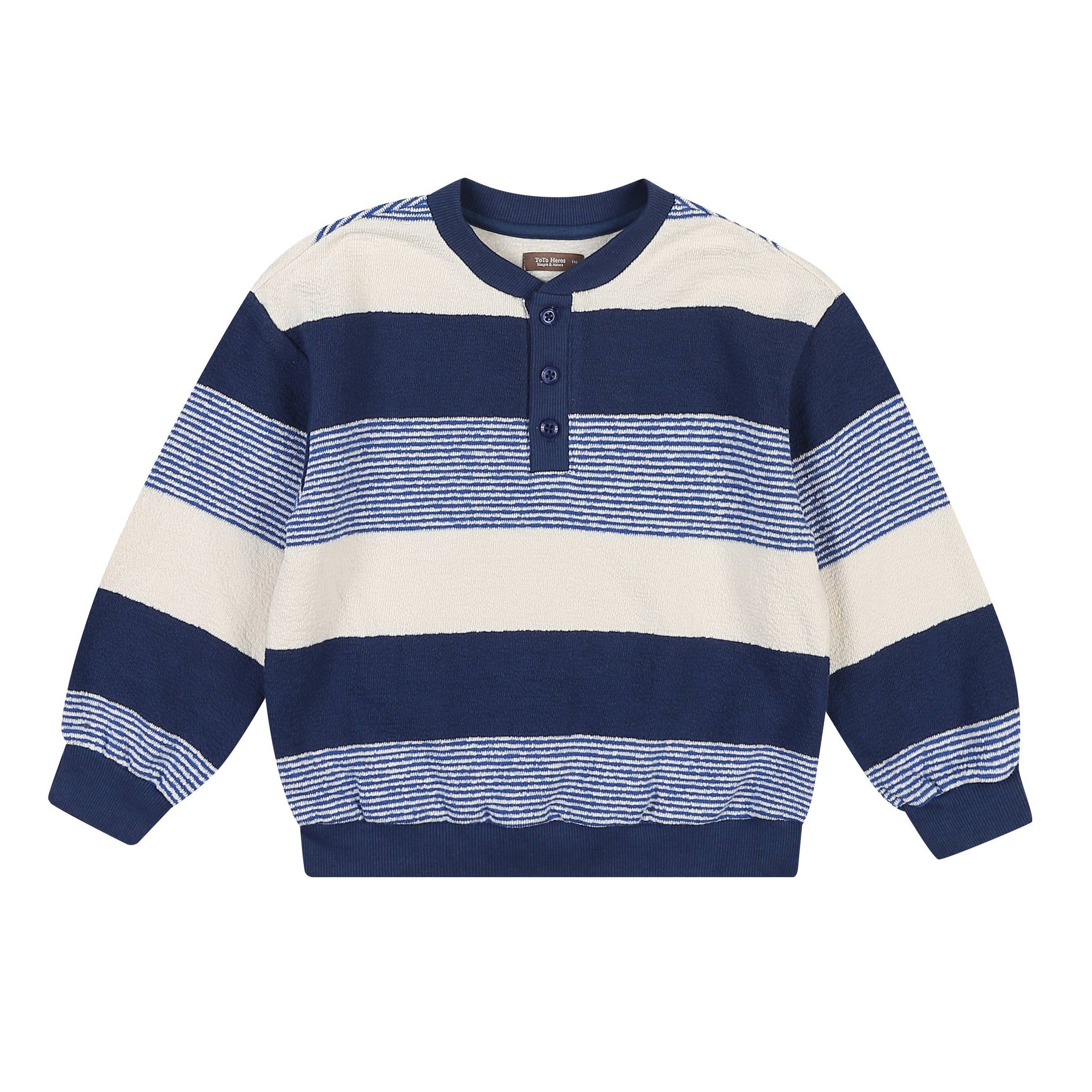 Leo Henley Sweatshirt-Sweatshirt - Kids-ToTo Heros-ToTo Heros l Premium Children&#x27;s Clothing