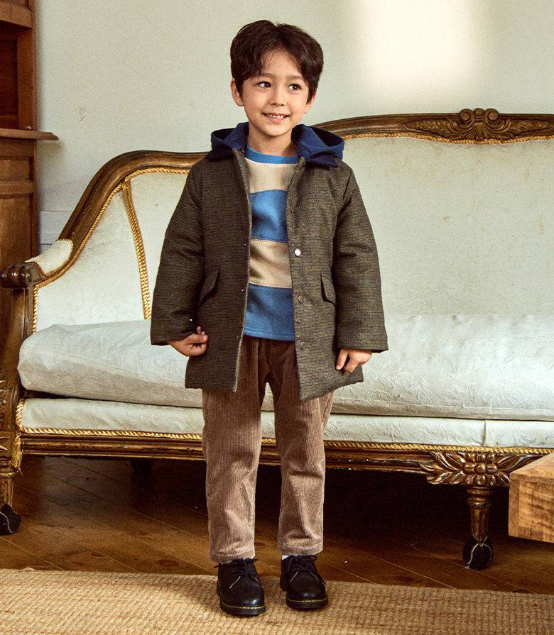 Leo Padded Coat with Detachable Hood-Coat - Kids-ToTo Heros-ToTo Heros l Premium Children's Clothing