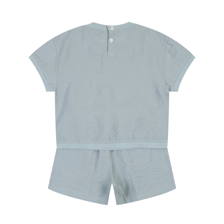 Levi Linen Blend Textured Top & Shorts Set-Top & Skirt Set - Kids-ToTo Heros-