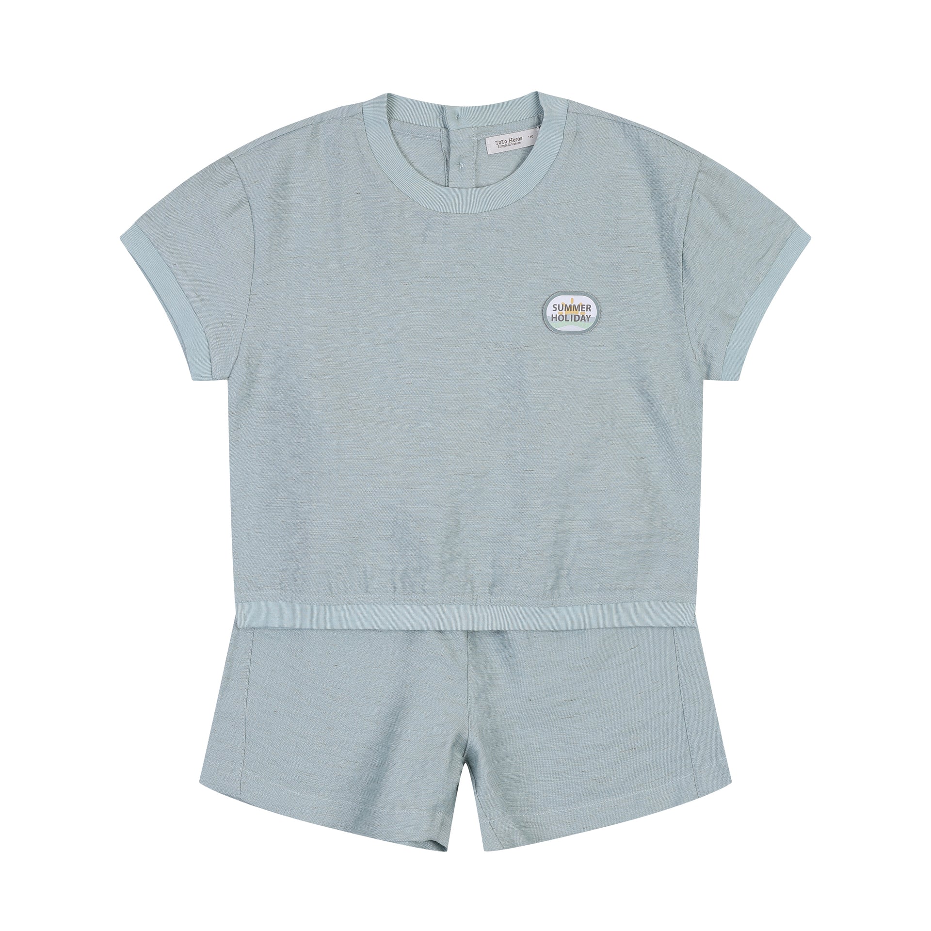 Levi Linen Blend Textured Top & Shorts Set-Top & Skirt Set - Kids-ToTo Heros-