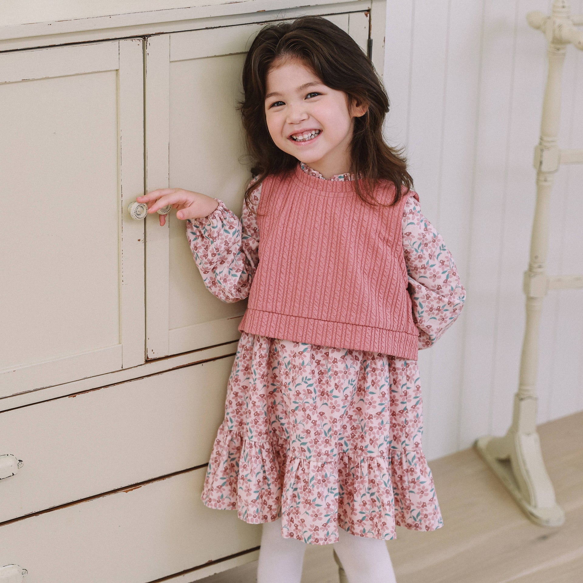 Lilian Layered Floral Dress-Dress - Kids-ToTo Heros-ToTo Heros l Premium Children&#x27;s Clothing