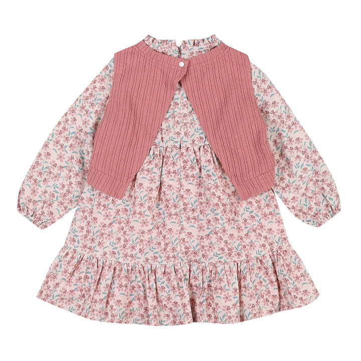 Lilian Layered Floral Dress-Dress - Kids-ToTo Heros-ToTo Heros l Premium Children&#x27;s Clothing