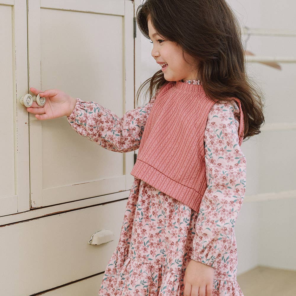 Lilian Layered Floral Dress-Dress - Kids-ToTo Heros-ToTo Heros l Premium Children&#x27;s Clothing
