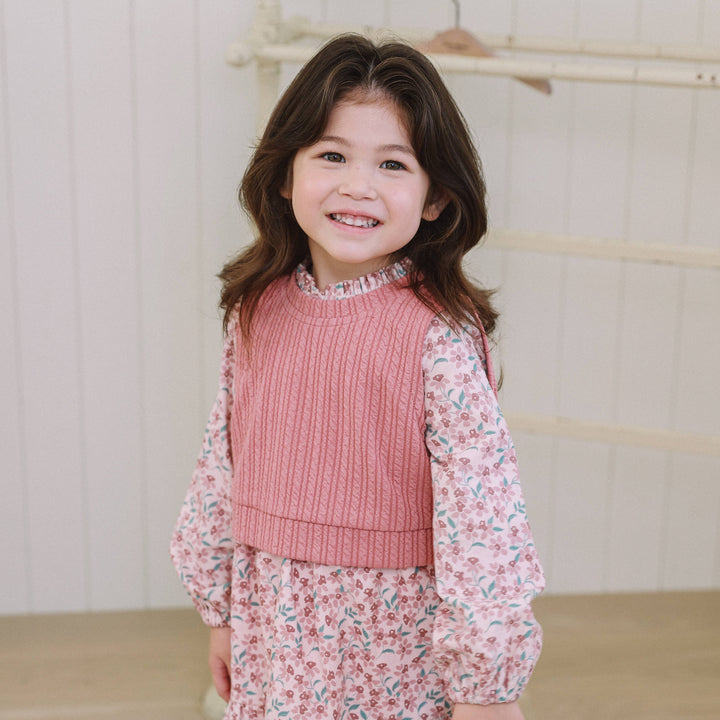 Lilian Layered Floral Dress-Dress - Kids-ToTo Heros-ToTo Heros l Premium Children&#x27;s Clothing