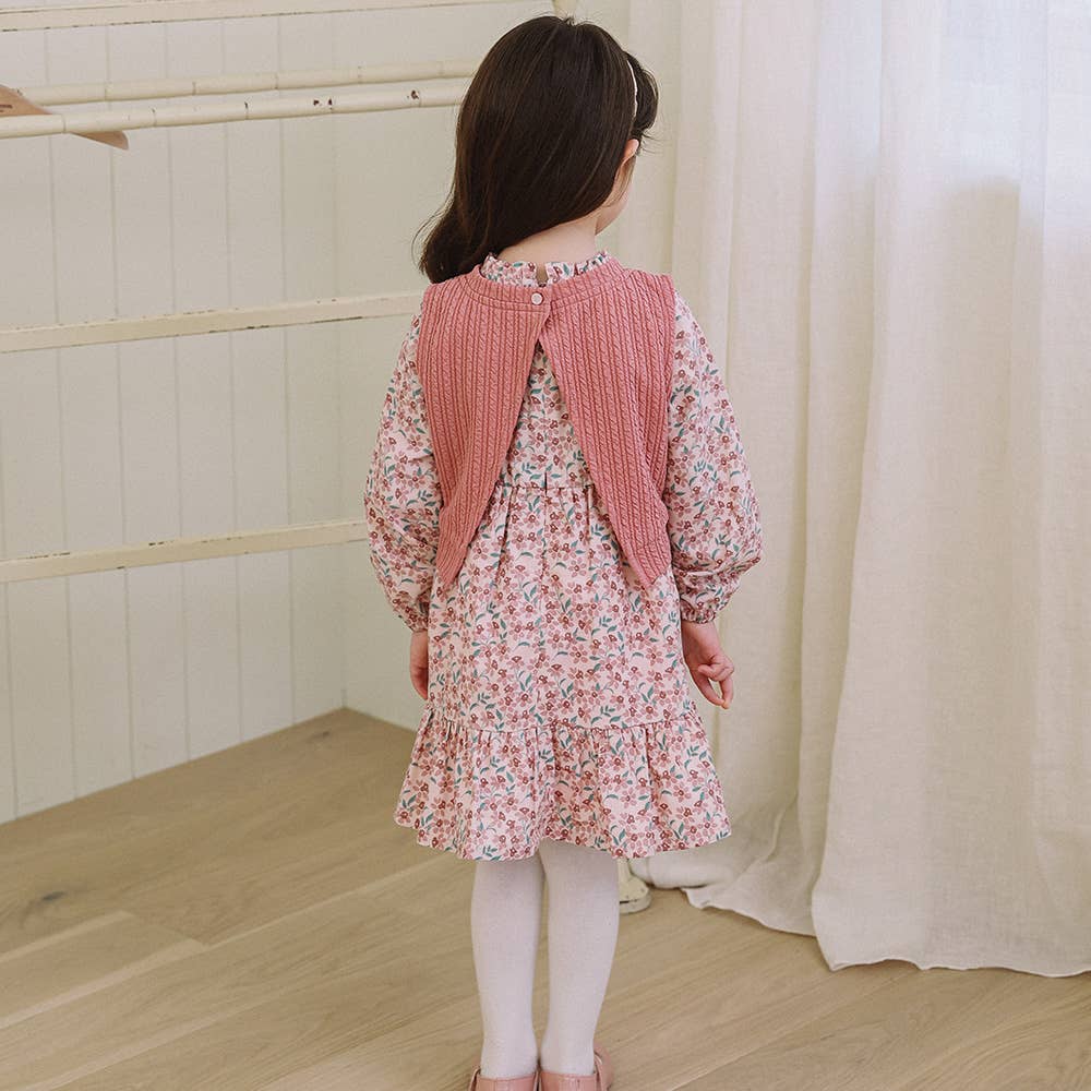 Lilian Layered Floral Dress-Dress - Kids-ToTo Heros-ToTo Heros l Premium Children&#x27;s Clothing